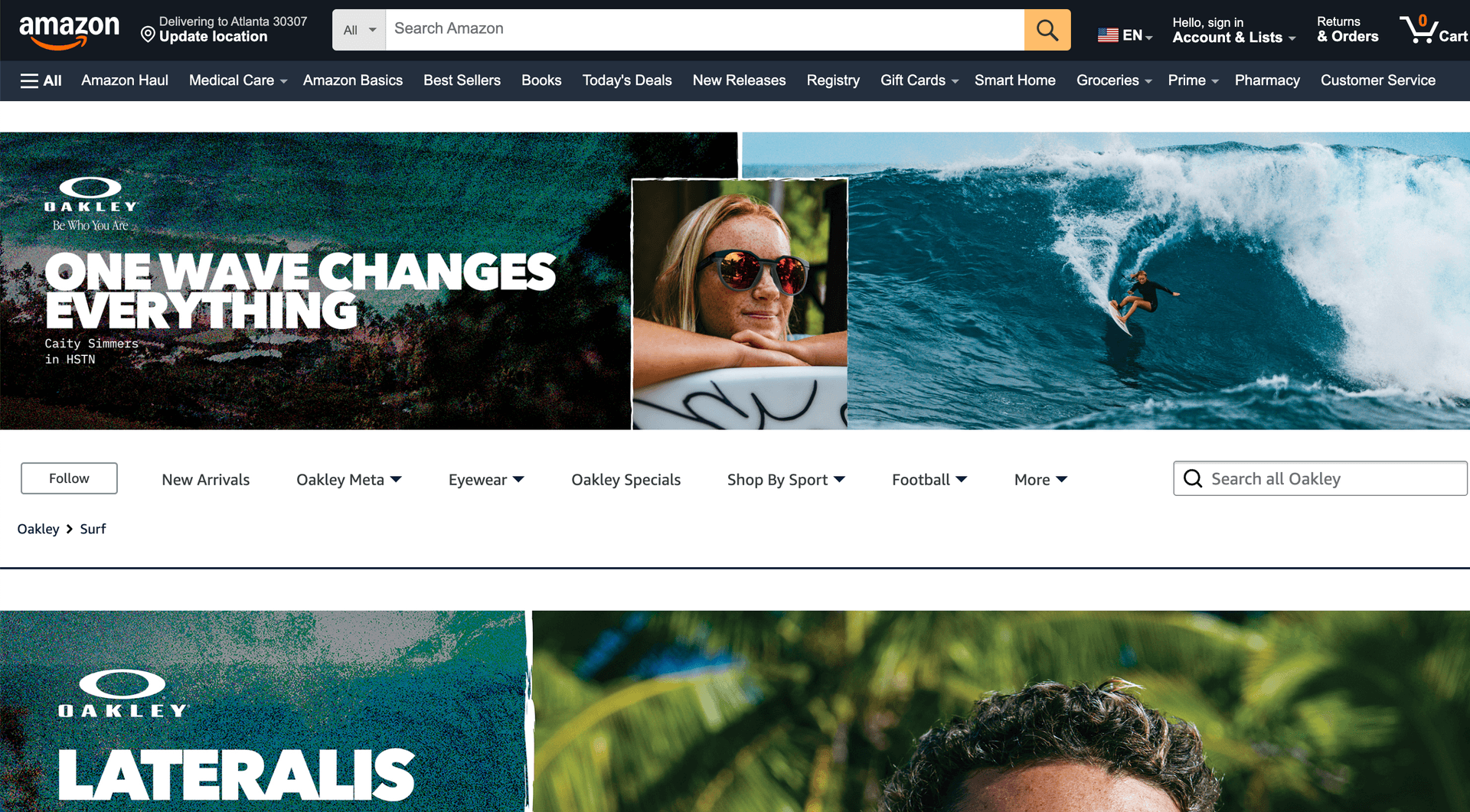 Oakley Surf Positioning
